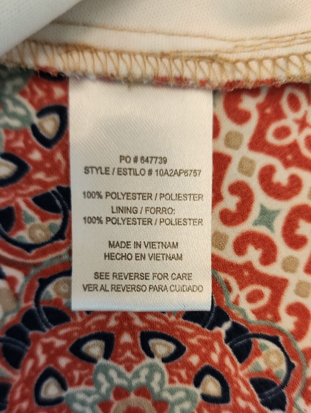Heartsoul Women's Coral & Navy Printed Halter Tank Top - Picture 8 of 15